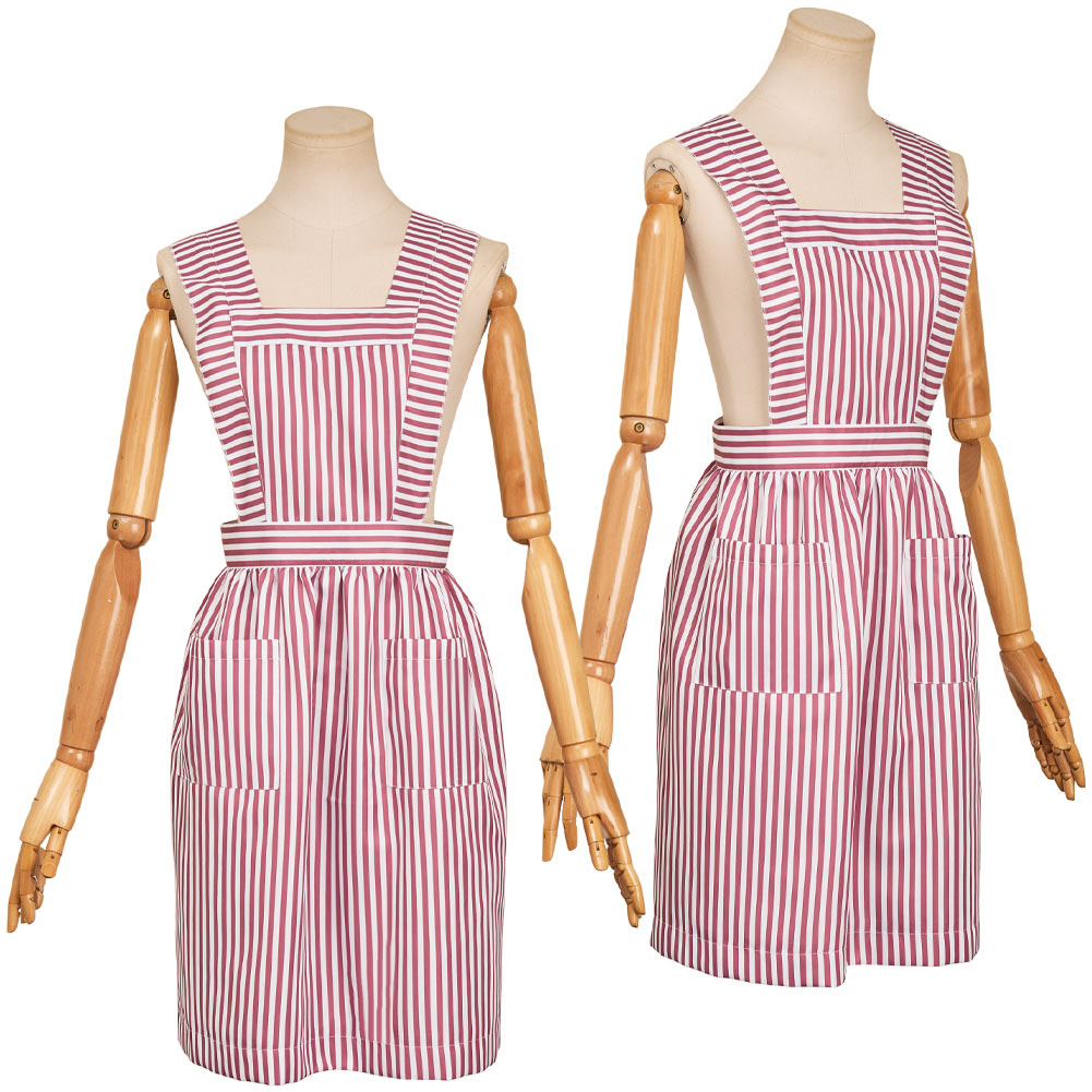 Stranger Things Saison 4(2025) Nancy Tablier Rose à Rayures Cosplay Costume