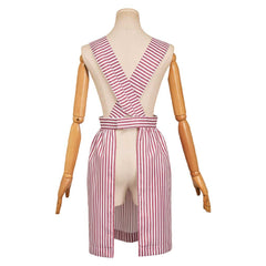 Stranger Things Saison 4(2025) Nancy Tablier Rose à Rayures Cosplay Costume