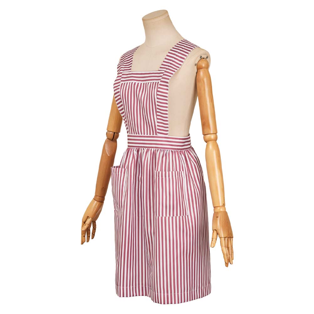 Stranger Things Saison 4(2025) Nancy Tablier Rose à Rayures Cosplay Costume