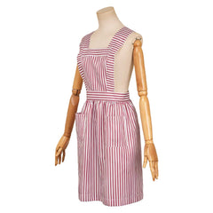 Stranger Things Saison 4(2025) Nancy Tablier Rose à Rayures Cosplay Costume