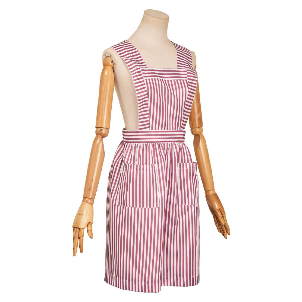 Stranger Things Saison 4(2025) Nancy Tablier Rose à Rayures Cosplay Costume