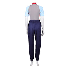 Stranger Things Saison 5 Eleven Tenue Grise et Bleue Cosplay Costume