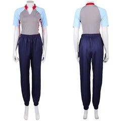 Stranger Things Saison 5 Eleven Tenue Grise et Bleue Cosplay Costume