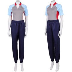 Stranger Things Saison 5 Eleven Tenue Grise et Bleue Cosplay Costume