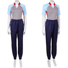 Stranger Things Saison 5 Eleven Tenue Grise et Bleue Cosplay Costume