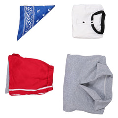 Stranger Things Saison 5(2025) Eleven Tenue Grise et Rouge Cosplay Costume Ver.2