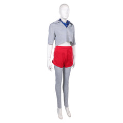Stranger Things Saison 5(2025) Eleven Tenue Grise et Rouge Cosplay Costume Ver.2