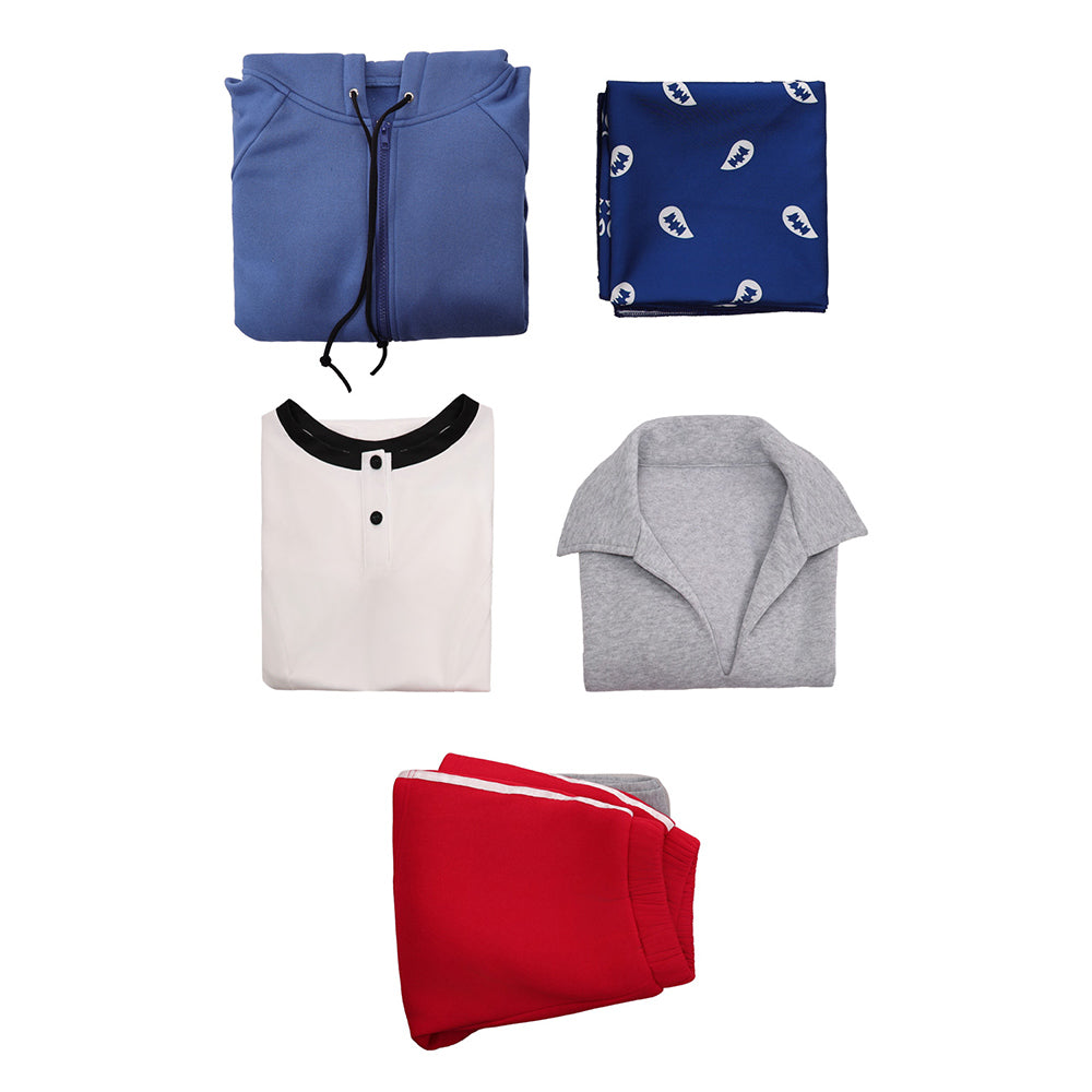 Stranger Things Saison 5(2025) Elven Tenue Grise avec Veste Bleue Cosplay Costume