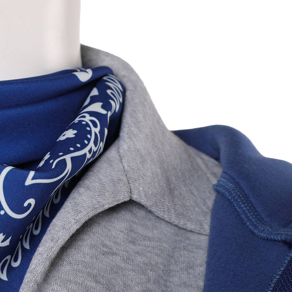 Stranger Things Saison 5(2025) Elven Tenue Grise avec Veste Bleue Cosplay Costume