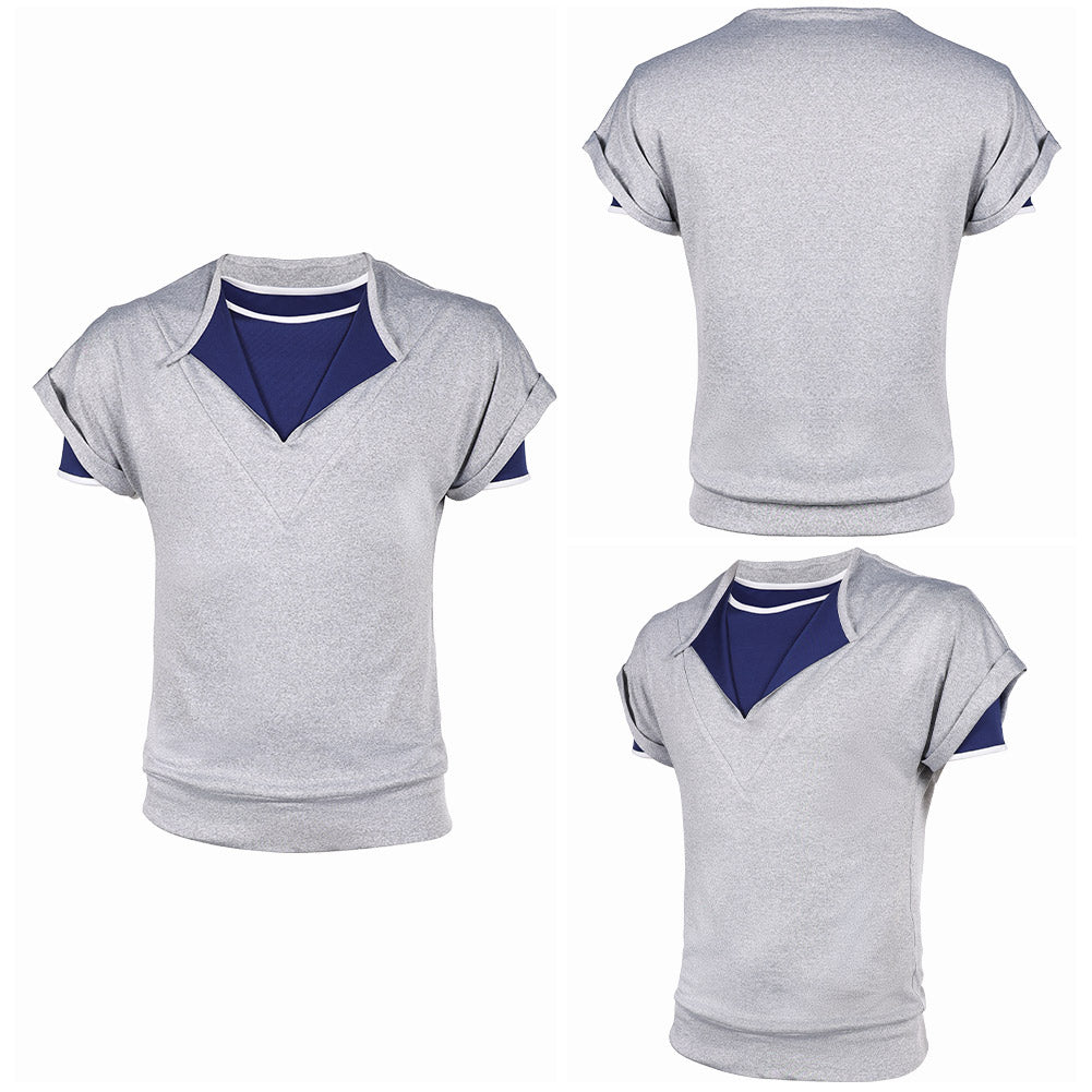 Stranger Things Saison 5(2025) Lucas Sinclair Haut Gris Cosplay Costume