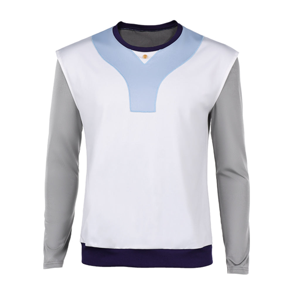 Stranger Things Saison 5(2025) Lucas Sinclair Sweat-shirt Gris et Blanc Cosplay Costume