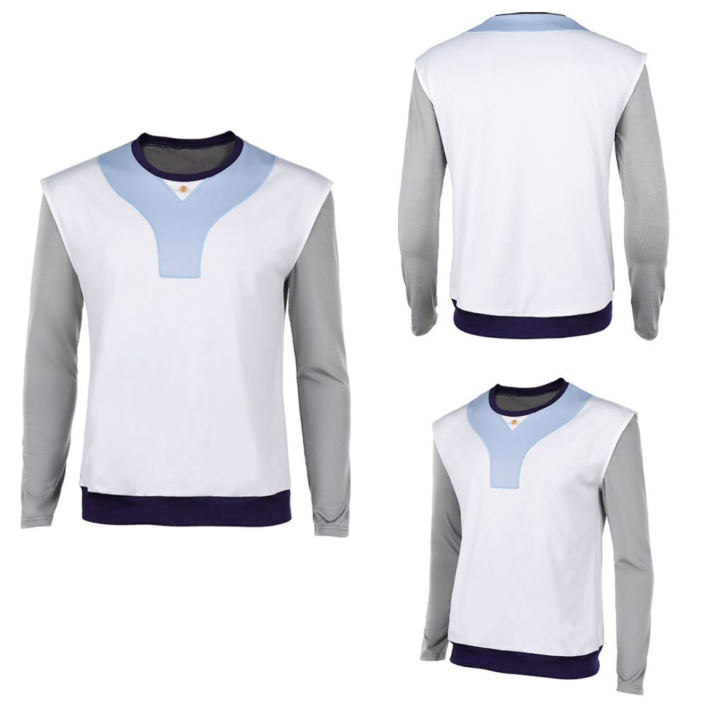 Stranger Things Saison 5(2025) Lucas Sinclair Sweat-shirt Gris et Blanc Cosplay Costume