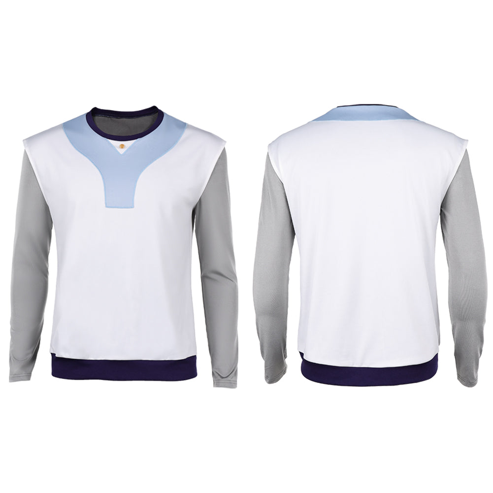 Stranger Things Saison 5(2025) Lucas Sinclair Sweat-shirt Gris et Blanc Cosplay Costume