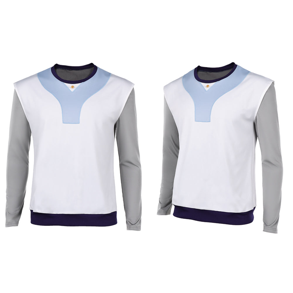 Stranger Things Saison 5(2025) Lucas Sinclair Sweat-shirt Gris et Blanc Cosplay Costume