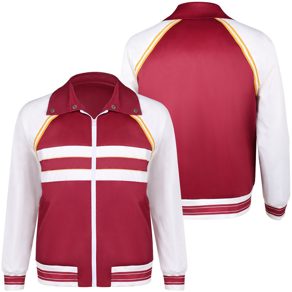 Stranger Things Saison 5(2025) Lucas Sinclair Veste Rouge et Blanche Cosplay Costume