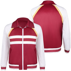 Stranger Things Saison 5(2025) Lucas Sinclair Veste Rouge et Blanche Cosplay Costume