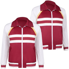 Stranger Things Saison 5(2025) Lucas Sinclair Veste Rouge et Blanche Cosplay Costume