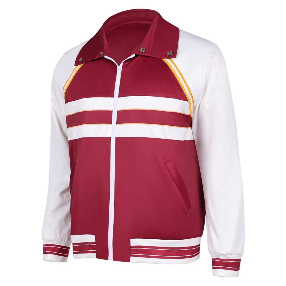 Stranger Things Saison 5(2025) Lucas Sinclair Veste Rouge et Blanche Cosplay Costume