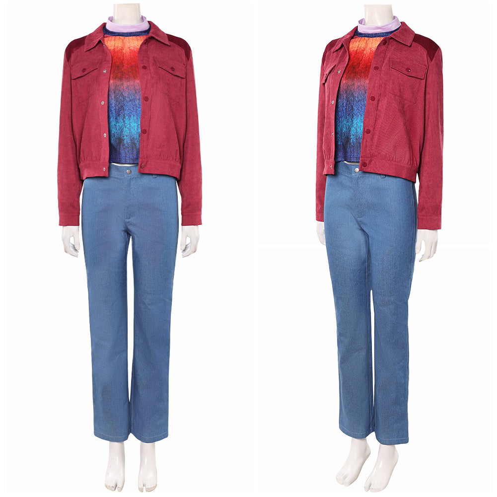 Stranger Things Saison 5(2025) Max Mayfield Tenue Rouge et Bleue Cosplay Costume