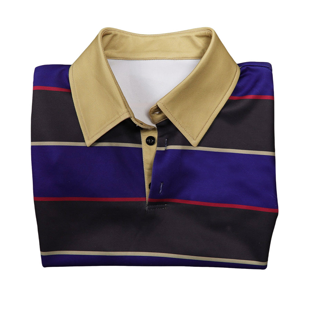 Stranger Things Saison 5(2025) Mike Wheeler Gilet Rayé Violet et Noir Cosplay Costume