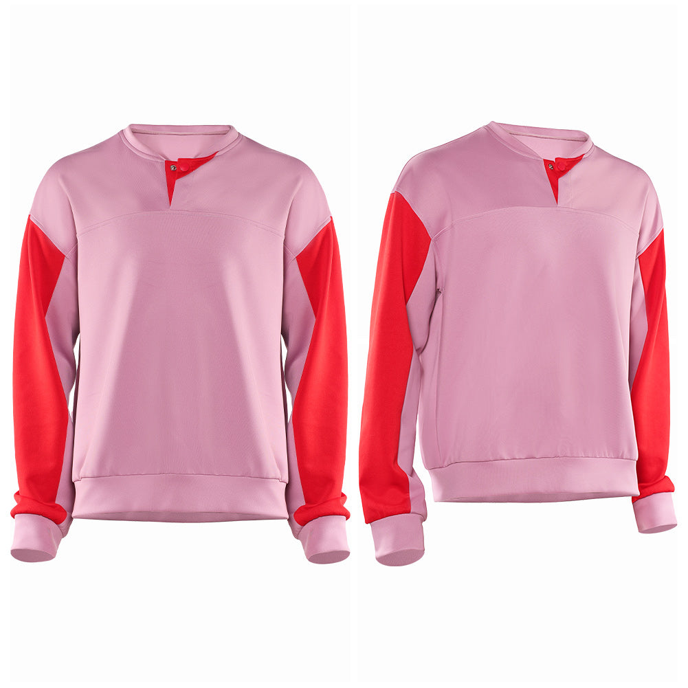 Stranger Things Saison 5(2025) Steve Harrington Sweat-shirt Rose et Rouge Cosplay Costume