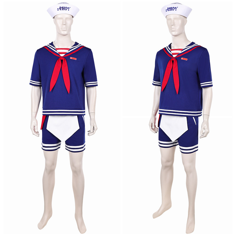 Stranger Things Saison 5(2025) Steve Harrington Tenu de Marin Bleue Cosplay Costume