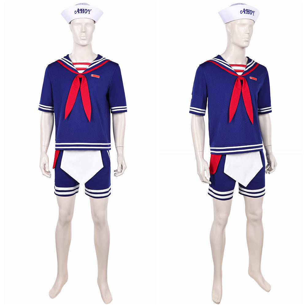 Stranger Things Saison 5(2025) Steve Harrington Tenu de Marin Bleue Cosplay Costume