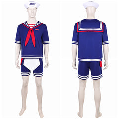 Stranger Things Saison 5(2025) Steve Harrington Tenu de Marin Bleue Cosplay Costume