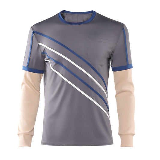 Stranger Things Saison 5(2025) Will Byers Haut Gris et Bleu Cosplay Costume