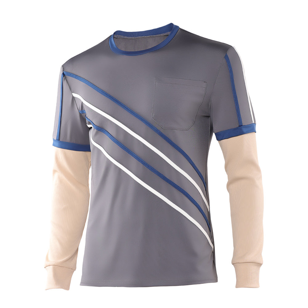 Stranger Things Saison 5(2025) Will Byers Haut Gris et Bleu Cosplay Costume