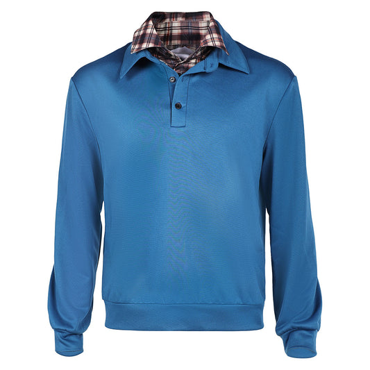 Stranger Things Saison 5(2025) Will Byers Sweat-shirt Bleu Faux Deux-pièces Cosplay Costume