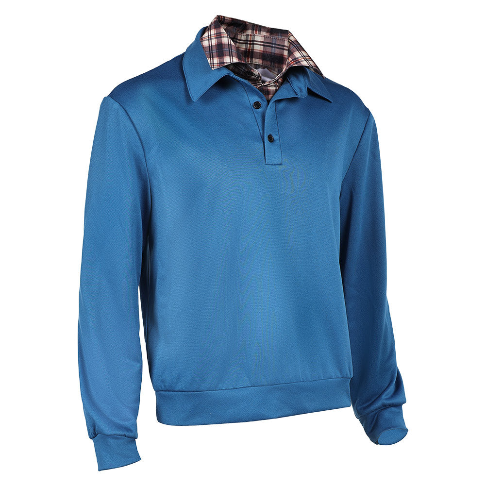 Stranger Things Saison 5(2025) Will Byers Sweat-shirt Bleu Faux Deux-pièces Cosplay Costume