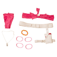 Street Fighter 6 Cammy White Maillot de Bain Bikini Rose et Blanc Cosplay Costume