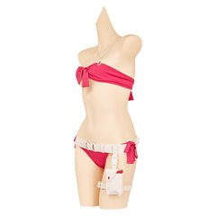 Street Fighter 6 Cammy White Maillot de Bain Bikini Rose et Blanc Cosplay Costume
