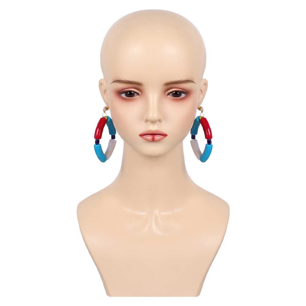 Street Fighter 6 Elena Boucles d'Oreilles+Bracelet Cosplay Accessoires