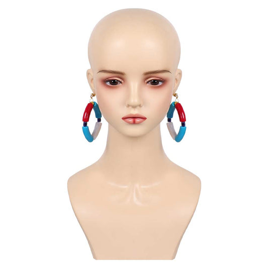 Street Fighter 6 Elena Boucles d'Oreilles+Bracelet Cosplay Accessoires