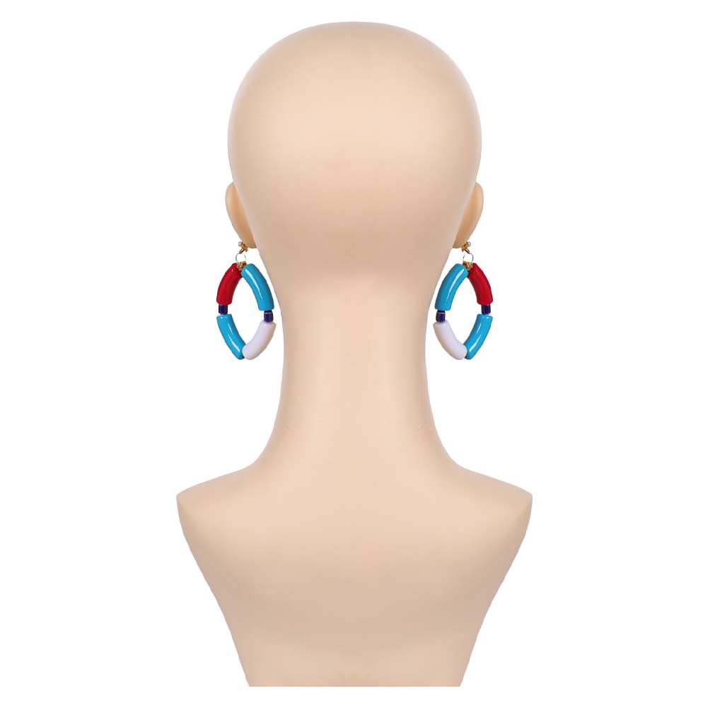 Street Fighter 6 Elena Boucles d'Oreilles+Bracelet Cosplay Accessoires