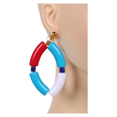 Street Fighter 6 Elena Boucles d'Oreilles+Bracelet Cosplay Accessoires