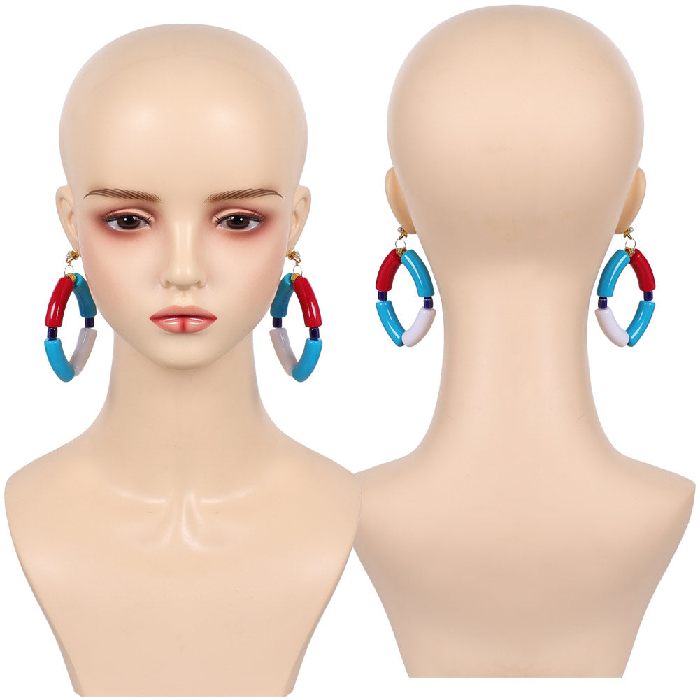 Street Fighter 6 Elena Boucles d'Oreilles+Bracelet Cosplay Accessoires