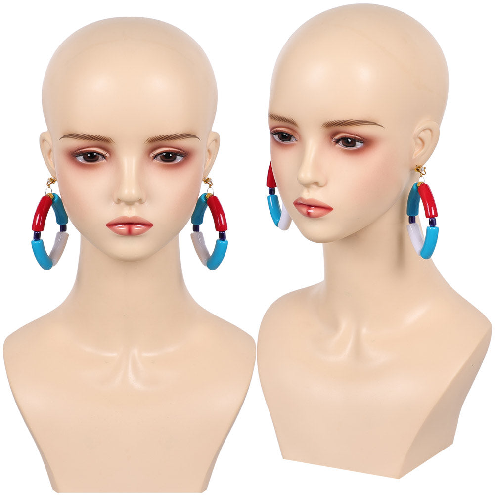 Street Fighter 6 Elena Boucles d'Oreilles+Bracelet Cosplay Accessoires