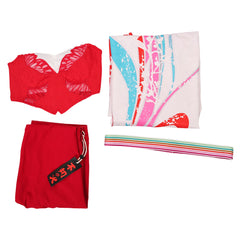 Street Fighter 6 Mai Shiranui Tenue Rouge avec Cape Cosplay Costume