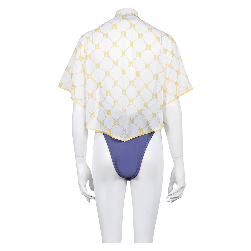 Street Fighter 6 Manon Maillot de Bain Une Pièce+Couvre-up Cosplay Costume