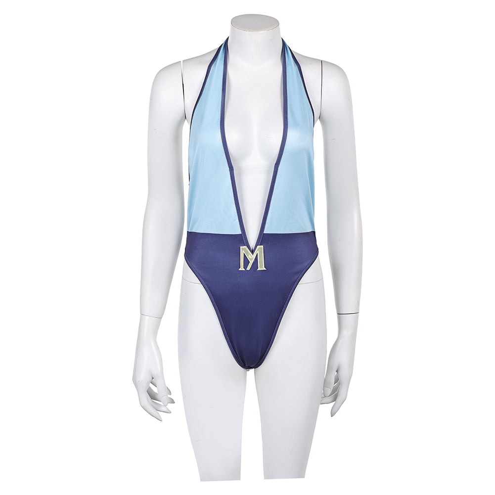 Street Fighter 6 Manon Maillot de Bain Une Pièce+Couvre-up Cosplay Costume