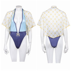 Street Fighter 6 Manon Maillot de Bain Une Pièce+Couvre-up Cosplay Costume
