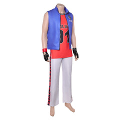 Street Fighter 6 Terry Bogard Tenue Bleue et Rouge Cosplay Costume