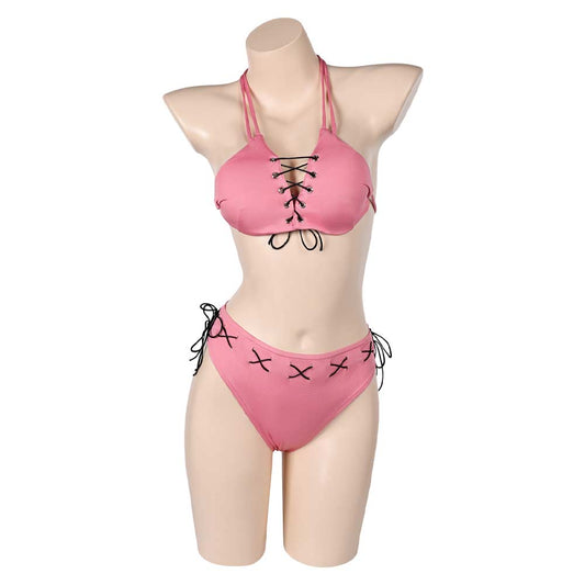 Street Fighter Lucia Morgan Maillot de Bain Bikini Rose Cosplay Costume