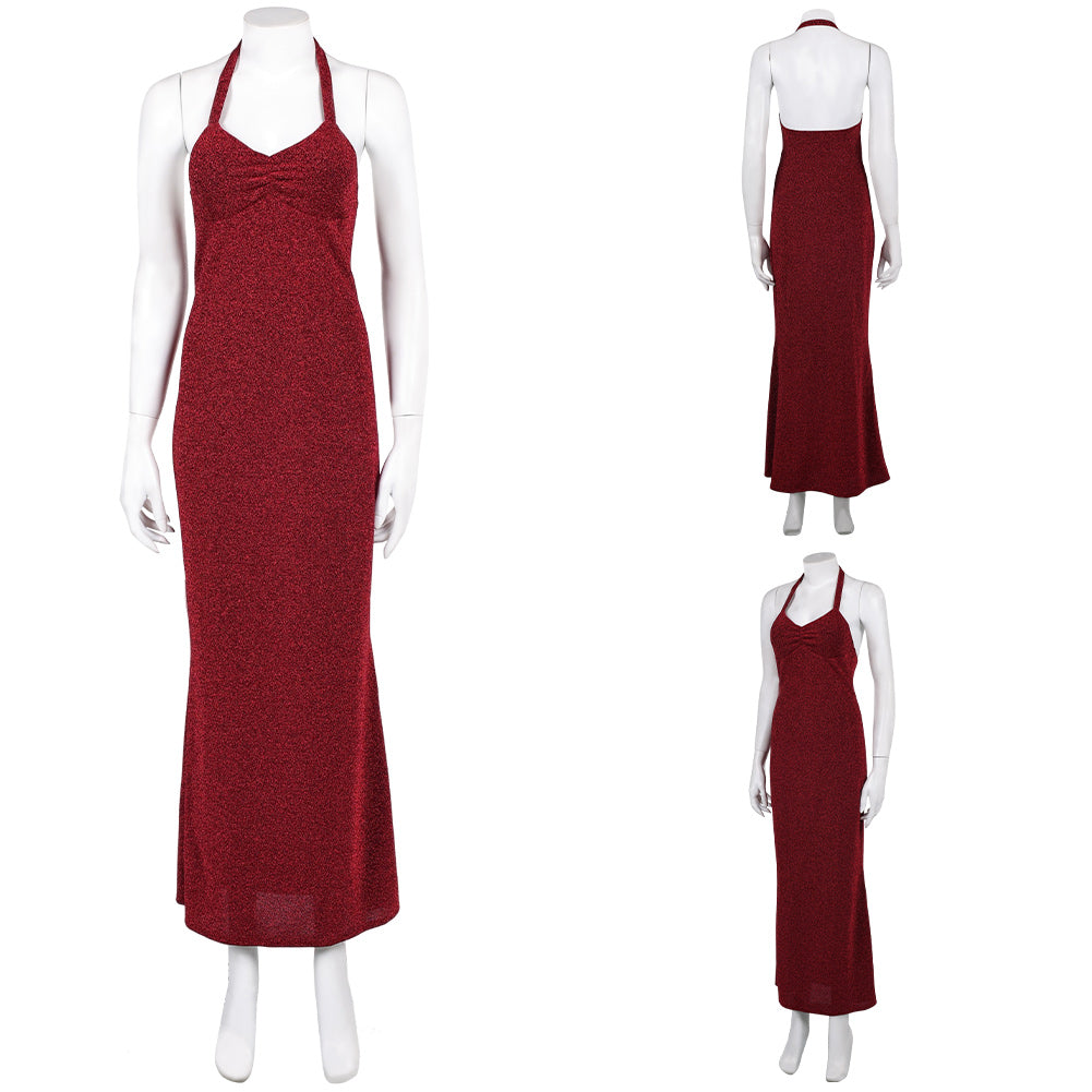 Super Mario Bros Pauline Robe Rouge Cosplay Costume