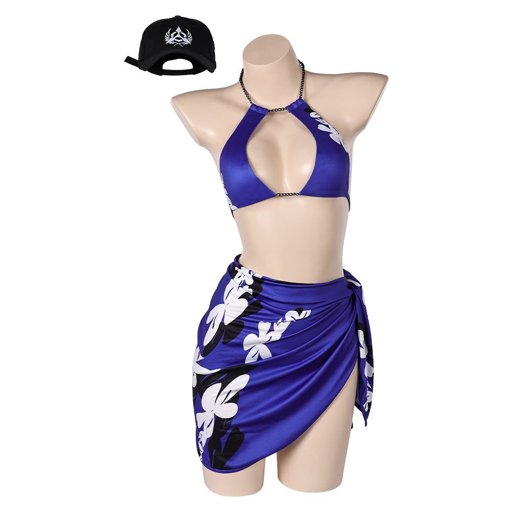 Tekken 8 Reina Maillot de Bain Bikini Violet Cosplay Costume