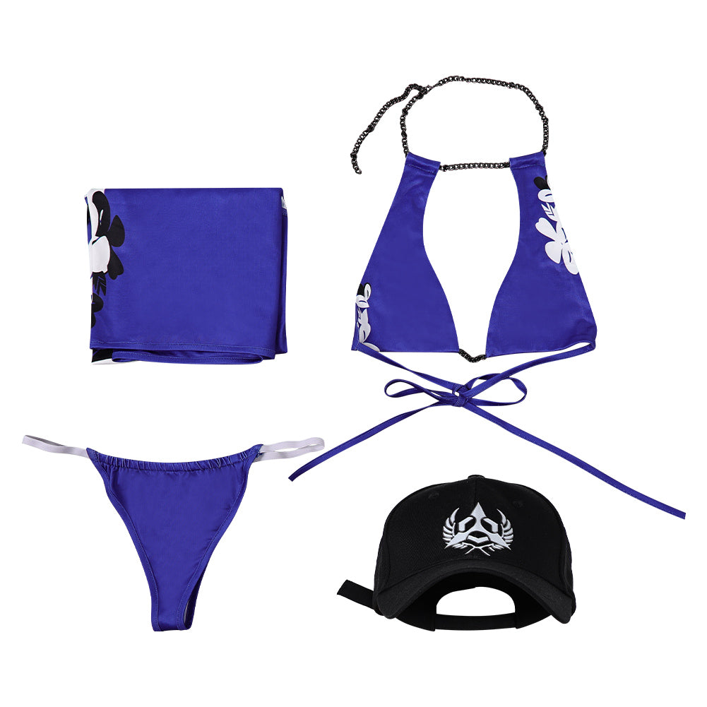 Tekken 8 Reina Maillot de Bain Bikini Violet Cosplay Costume
