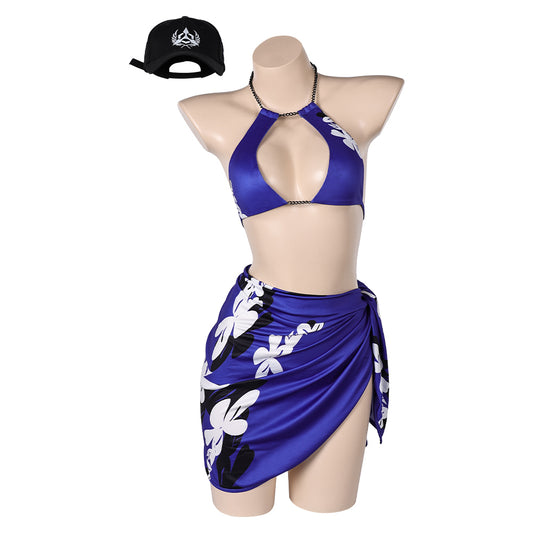 Tekken 8 Reina Maillot de Bain Bikini Violet Cosplay Costume